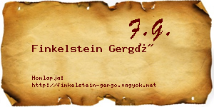 Finkelstein Gergő névjegykártya