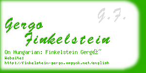 gergo finkelstein business card